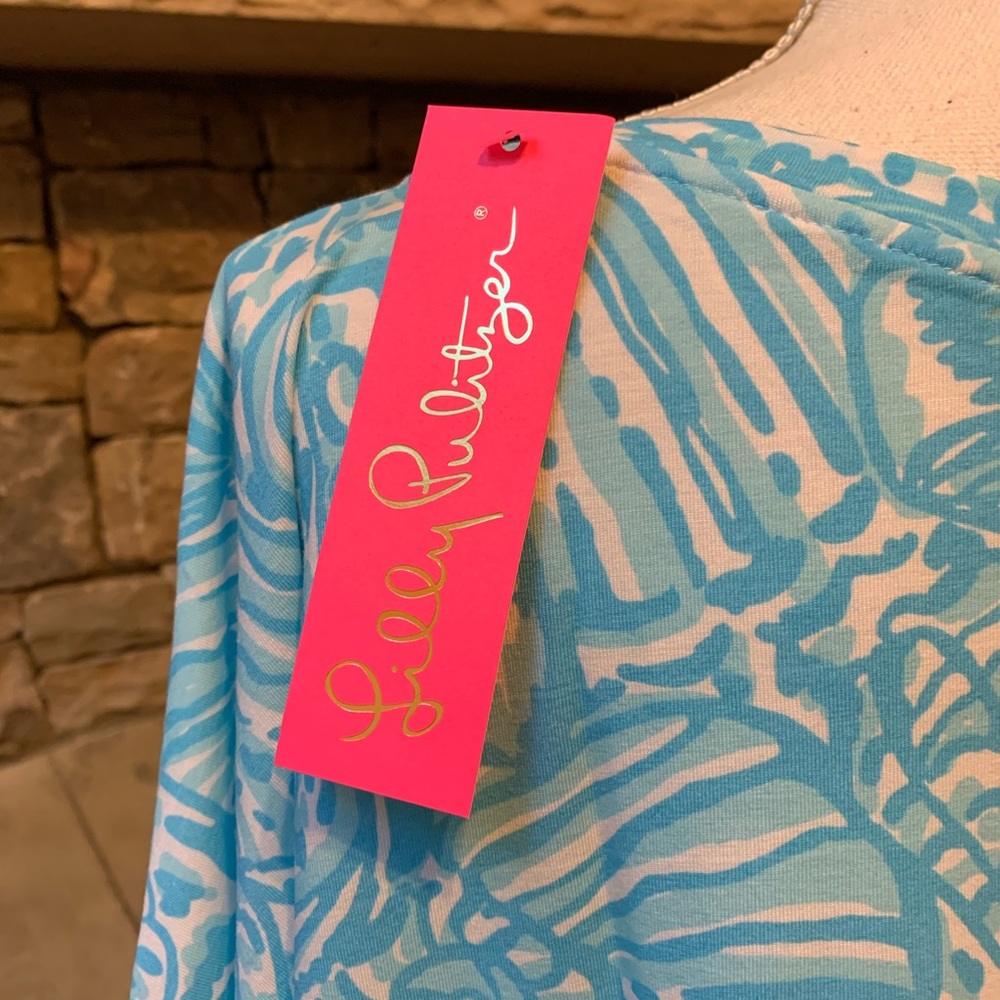 NWT Lilly Pulitzer Finn Top Succulent Blue Sea Cup - Picture 9 of 10